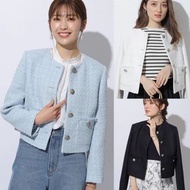 💖日牌（藍/黑/米白）預購 apuweiser riche 貴牌 靚色小香風 粗花呢外套