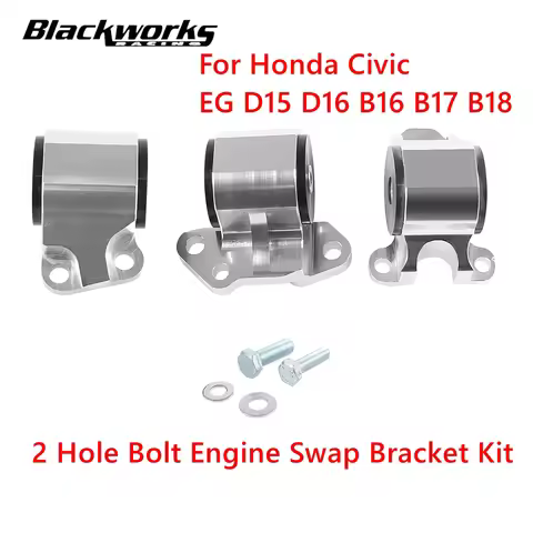 Aluminum alloy 2 Hole Bolt Engine Swap Bracket Kit For Honda Civic EG D15 D16 B16 B17 B18 Retrofit E