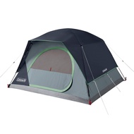 Coleman Skydome Camping Tent, 2/4/6/8 Person Weatherproof Tent with 5 Minute Setup, Includes Pre-Att