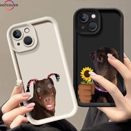 For OPPO A12 A12e A7 AX7 AX5S A5S AX5 A3S Find X6 Pro A60 A79 5G Casing Couple Funny Cartoon Dog Angel Eyes Phone Case Soft Protective Cover