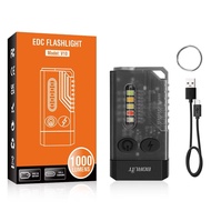 BORUiT V10 Keychain UV LED EDC Fluorescence Flashlight Type-C Rechargeable Work Light Torch with Mag