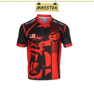 MASSTEK @Johor Gaming Jersey Team RS Short Sleeve Gaming T-shirt Black Red Game Team Uniform GAM01