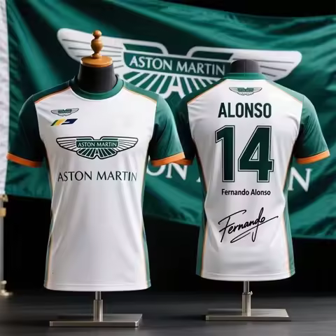 Aston Martin 2026 T-Shirt Fernando Alonso No. 14 T Shirt Spanish Racers Team Racing Suit Quick Dryin