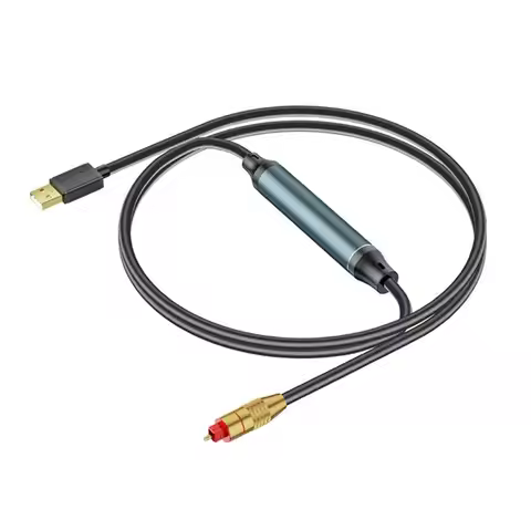 USB To Optical Audio Adapter USB A To Fiber Optic Audio SPDIF Port Connection Audio Converter Cable 
