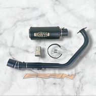 XSR155 XSR 155 Fullsysteem underbelly black matte racing exhaust