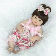BONEKA SILIKON - 55CM fULL BODY SILICONE REBORN BABY DOLL GIRL -BONEKA