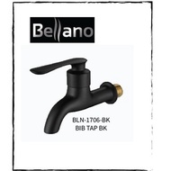 BELLANO STAINLESS STEEL WALL BIB TAP BLACK / kepala paip air dinding hitam (BLN-1706-BK)