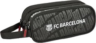 F.C. Barcelona Pencil Case with 3 Zips, Ideal for Children from 5 to 14 Years, Comfortable and Versa