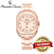 [Official Warranty] Alexandre Christie 2B31LDBRGPN Women's Pink Dial Stainless Steel Steel Strap Watch
