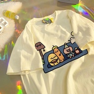 现货ins T%不起球丅恤短袖女男百搭宽松oversize学生韩版宽松ins风上% non pilling T-shirt short sleeved women's and men's versat