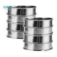 8Pcs 4 Inch Muffin Rings Crumpet Rings Molds Double Rolled Tart Rings