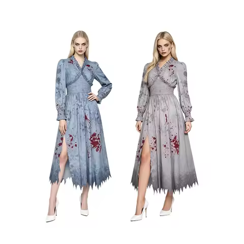 Resident Evil Requiem Zombie Singers Eileen Zimmerson Cosplay Costume Selena Corey Dress Halloween P