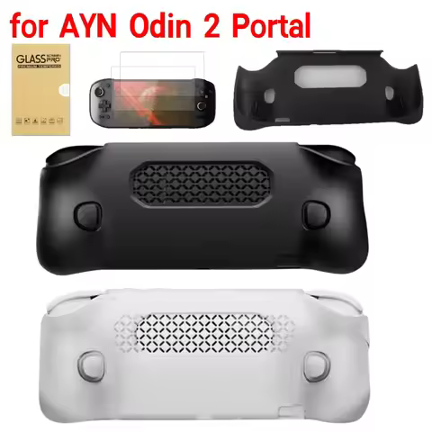 For AYN Odin 2 Portal Retro Console Stand Holder with Storage Bag Silicone Protective Case Waterproo