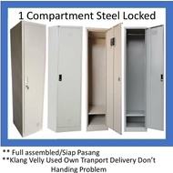 SIAP PASANG - 1 COMPARTMENT LOCKER STEEL | ALMARI BAJU | ALMARI ASRAMA | STAFF/HOSTEL WARDROBE | LOC