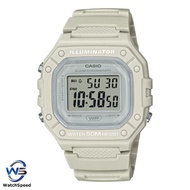 Casio W218HC-8A W-218HC-8A Digital Light Grey Resin Band Watch