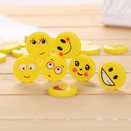 Cute Round Emoji Smile Character Pencil Eraser Set of 4pcs Smile shop 883