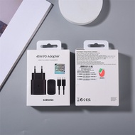 SAMSUNG 45W Super Fast Charger สําหรับ Galaxy S24 S25 Z พลิกพับ 6 5 4 S24 S23 S22 Note20 Ultra PLUS