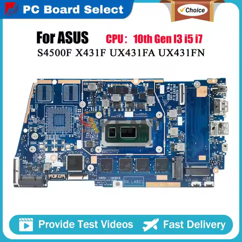 UX431FA Laptop Motherboard For ASUS ZenBook S4500F S431F U4500F UX431F UX431FAC X431F UX431FN Mainbo