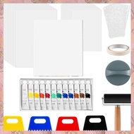 [h3w732xnj.ph] 8'' X 10'' Gel Printing Plate Kit,with Gelatin Plate,Brayer,Printmaking Paper,Acrylic