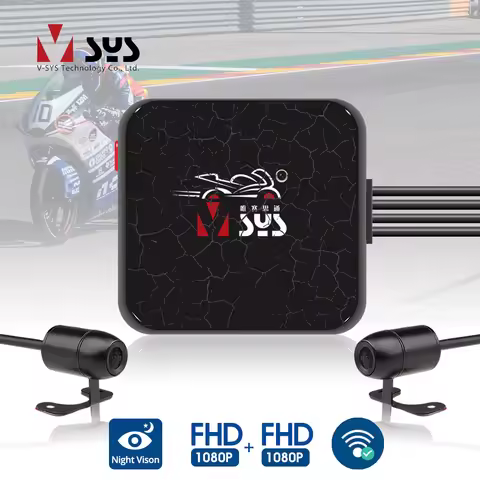 VSYS D6RL D6WL Dual 1080P Motorcycle DVR WiFi Front & Rear Waterproof Camera Recorder Motorcycle Das
