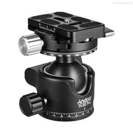 Andoer H-35 Pro Panorama Ballhead หัวบอลขาตั้งกล้องสามขาตัวแปลงเลนส์ศูนย์แรงโน้มถ่วงต่ำพร้อมสเกลพาโน