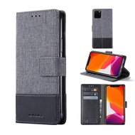 Casing For OPPO R17 R9s plus Realme 8 7 5G Pro C21 C25s C15 C17 C2 Card Slot Phone Case Canvas Leather Wallet Flip Cover