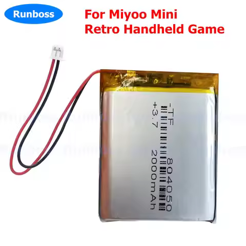 3.7V 2000mAh JST 1.25mm 2pin Plug Lithium Polymer Battery For Miyoo Mini Open Source Console Retro H