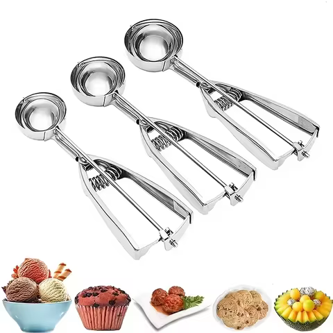 Stainless Steel Ice Cream Digging Spoon Haagen Dazs Ice Cream Scoop Watermelon Fruit Scoop Household