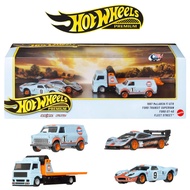 Hot Wheels Premium Diorama Le Mans Race Gulf Fleet Street 1997 McLaren F1 Ford GT-40 Ford Transit Su