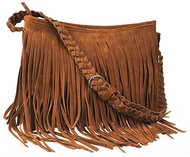 Ayliss Hippie Suede Fringe Tassel Messenger Bag Women Hobo Shoulder Bags Crossbody Handbag