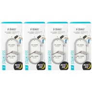 Nite Ize G-Series Dual Chamber Carabiner - Size 4 - Stainless - 4 Count (4 Pack)