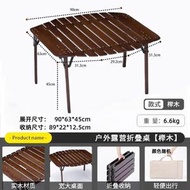 walkhike露營桌可折疊便攜實木蛋卷桌櫸木野餐套裝|桌椅|野營戶外桌（平行進口）