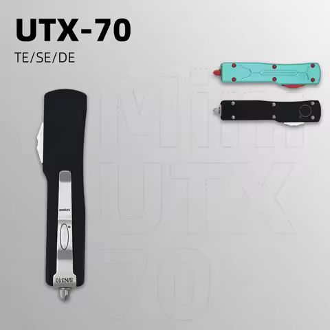 Micro Mini UTX-70 Bounty Hunter OTF Knife Tech Outdoor D2 Blade Camping Portable Pocket EDC Tools T6