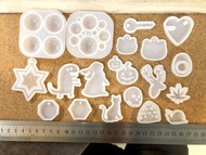 多款滴膠模具 半圓模具 兔仔 貓咪 骷髏 心心 滴膠模 水晶膠 ab膠 uv膠 resin mould
