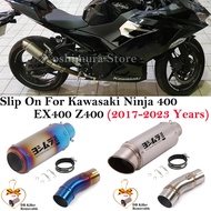 Slip On For Kawasaki Ninja 400 EX400 Z400 2017- 2023 Motorcycle TORCH Exhaust Escape Silencer Modify