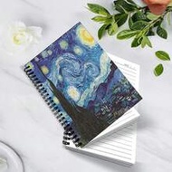 1pc A5 8.3x5.5 Inch Notebook With Artistic Imprint Of Van Gogh's Famous Painting, Softcover Blank Pa