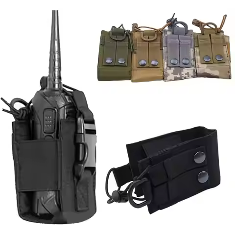 2024 Radio Pouch Hunting Walkie Talkie Holder Interphone Hanging Bag Molle Nylon Magazine Pouch Pock