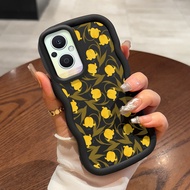 HP Phone Case For OPPO Reno 7Z 5G Reno 8Z 5G Reno 7 lite 5G Reno 8 Lite 5G Case Flower lily gold wav