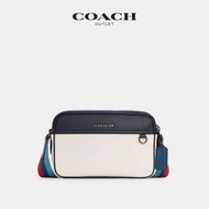 Coach 蔻馳 新款雙拉4147拼色 男士休閑時尚單肩斜挎方塊相機包 尺寸25.15