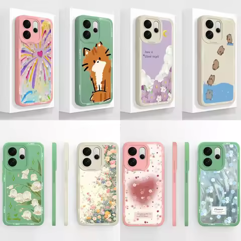 Phone Case For Vivo V70 Elite FE 5G Funny Orange Cat Soft Liquid Silicone Back Cover Full Protection
