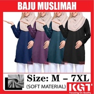 JERSI MUSLIMAH EYELET M - 7XL BAJU SUKAN MUSLIMAH SOFT MATERIAL PLUS SIZE PLAIN COLOR MUSLIMAH BAJU JERSEY PEREMPUAN