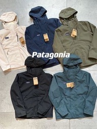 外國預訂 多色選 Patagonia 刺繡logo 拉鍊口袋 可拆卸內膽 防水料連帽風褸外套