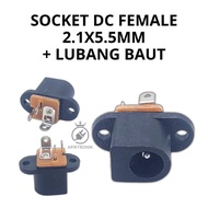 2.1x5.5mm Female DC Socket + Bolt Hole – Female DC Socket Wire Connector