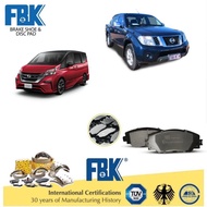 FBK Disc Brake Pad Front FD1837MS - Nissan Frontier D4D Navara D40 Serena C2