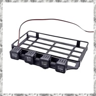 [D E O K] Universal Roof Racks Luggage Carrier Car Frame with LED Light for 1/12 MN82 RC Crawler Car