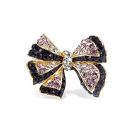 BB275 - Cute Ribbon Bow Ladies Brooch Size  ( w x h )  :   30 mm  x  25 mm  - { 8g }