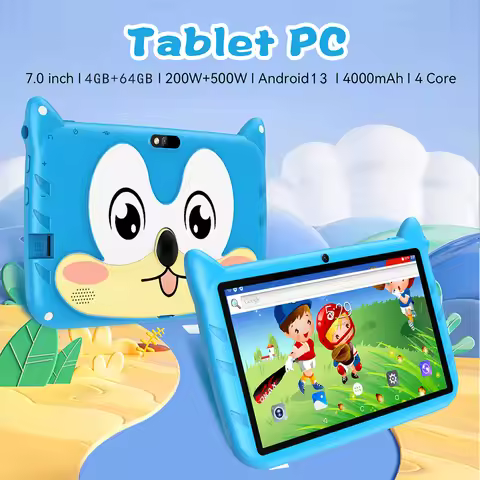 New 7 Inch 5G WiFi Kids Tablets For Study Education Android 13 Quad Core Google Play Children's Gift