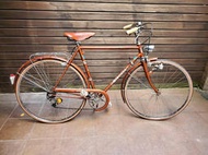 1970年代古董BIANCHI鋼管紳士街車5速 CAMPAGNOLO SIMPLEX BROOKS座墊