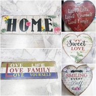 29x29cm Gift Ideas Love Shape Keep Smiling Every Day Wooden Poster Wall Decoration Depth 1cm Sweet l