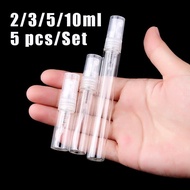 5Pcs 2/3/5/10ml Travel Refillable Mist Spray Glass Bottle / Perfume Water Pump Sprayer Atomizer Cosm